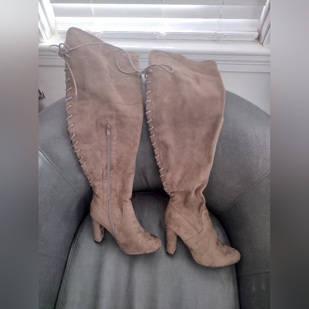 Top Moda Over the Knee Tan Boots